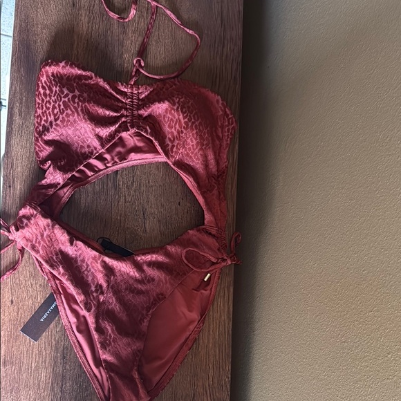 BCBGMaxAzria Rust One Piece Swimsuit - Picture 3 of 7